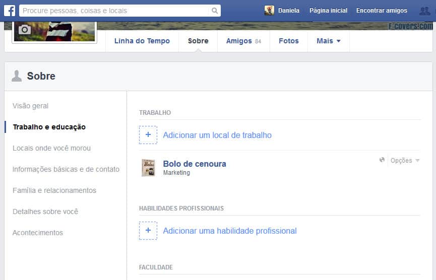 Local de Trabalho Facebook