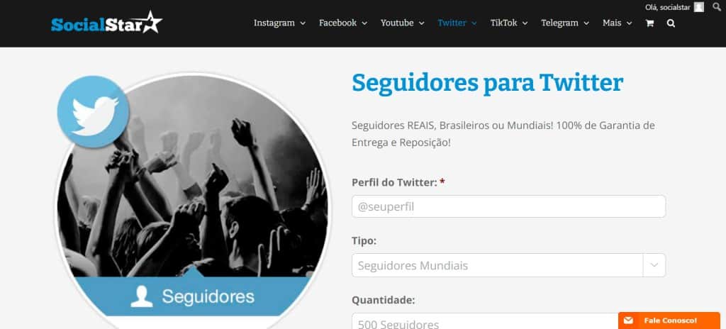 Comprar seguidores Twitter SocialStar